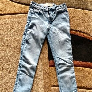Hollister light wash high rise jeans.